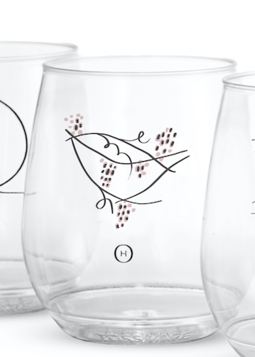 Oh Stress-Free Stemless Wine Glasses - 4 Pack